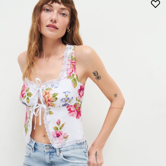 NWT Reformation Rosalie Linen Top - Picture 4 of 4